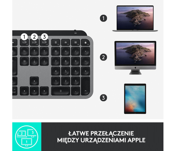 LOGITECH MX Keys Illuminated dla komputerów Mac 920-009558 - 590802 - zdjęcie 14